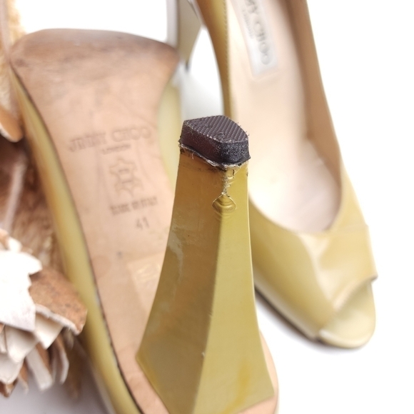 Jimmy Choo Green Chunky Heel Size 41 - Picture 7 of 10